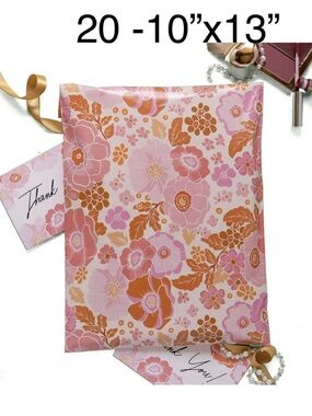 4/$20 -20 Blooms Poly Mailers 10”x13”